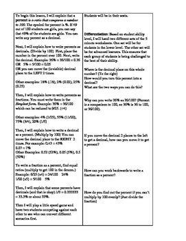 Percents Lesson Plan and Worksheets by NGSS Middle School Science ...