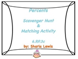 Percents Scavenger Hunt/Matching Activity 6.RP.3c