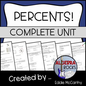 Preview of Percents Unit - Guided Notes and Homework