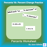 Percents Vb: Percent Change Practice