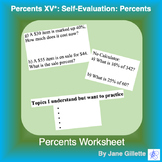 Percents XV*: Self-Evaluation: Percents