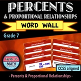 Percents and Proportional Relationships Word Wall