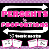 Percents and Proportions 50 Task Mats