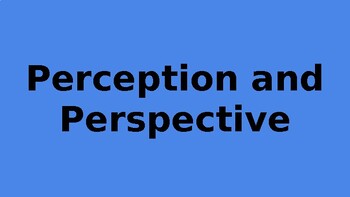 Perception and Perspective by Life Skills with Annie | TPT