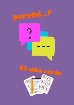 Preview of Perché...? - Q&A - 50 cards - Conversation Game