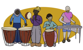 Percussion Ensemble Package - Musicians - Clip Art by Elk Illustrates ...