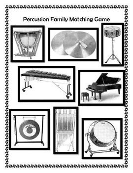 Preview of Percussion Family Folder Matching Game