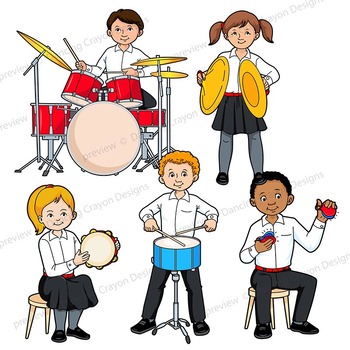 percussionist clipart of children
