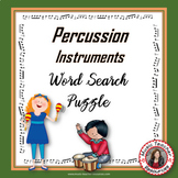 Music Word Search - Instruments - Middle School General Mu