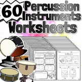 60 Percussion Instruments Worksheets | Tests Quizzes Homew