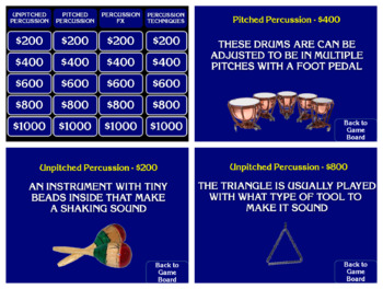 Preview of Percussion Jeopardy!