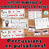 Percussions en pulsations: cartes à tâches & histoire sono