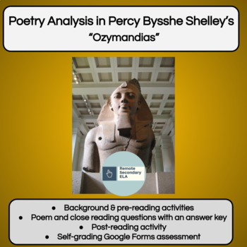 Preview of Percy Bysshe Shelley's "Ozymandias" British Romantic Poetry Analysis