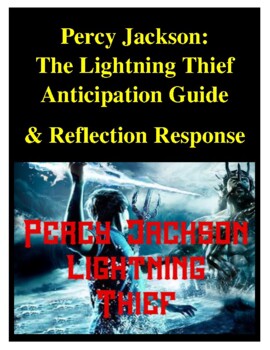 Preview of Percy Jackson Anticipation Guide & Reflection