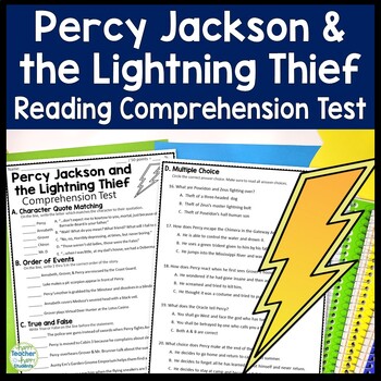 Percy Jackson Lightning Thief Test Final Book Quiz With Answer Key