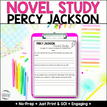 Preview of Percy Jackson & The Lightning Thief -  Novel Study - Book Study - Comprehension