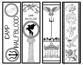Preview of Percy Jackson Themed Bookmarks