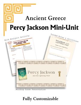 Preview of Percy Jackson and the Lightning Thief || Ancient Greece Mini-Unit