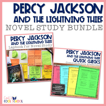 Preview of Percy Jackson and the Lightning Thief BUNDLE (Lapbook & Comprehension Questions)