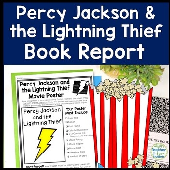 Preview of Percy Jackson and the Lightning Thief Project: Percy Jackson Book Report Poster