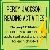 Percy Jackson and the Lightning Thief Reading Activities f