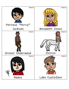 Percy Jackson and the Lightning Thief-Characters Flashcards