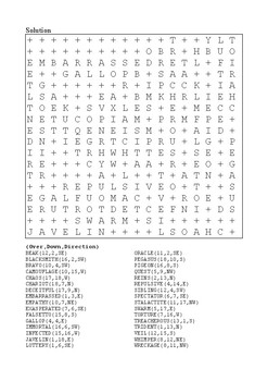 Percy Jackson and the Sea of Monsters - Word Search Chapter 6 by M Walsh