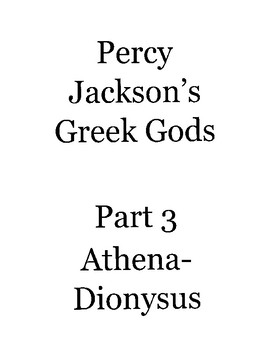 Preview of Percy Jackson's Greek Gods Part III