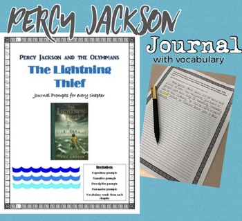 Preview of Percy Jackson's the Lightening Thief Journal: Writing Prompts and Vocabulary