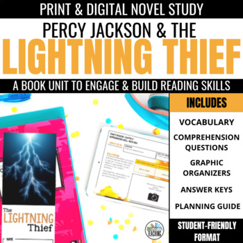 Preview of Percy Jackson & the Lightning Thief Novel Study Guide: Comprehension Activities