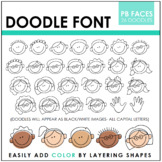 Perfect Blend Doodle Font: PB Faces