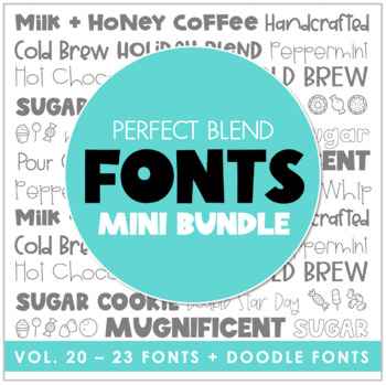 Preview of Perfect Blend Fonts: MINI BUNDLE VOL. 20-23
