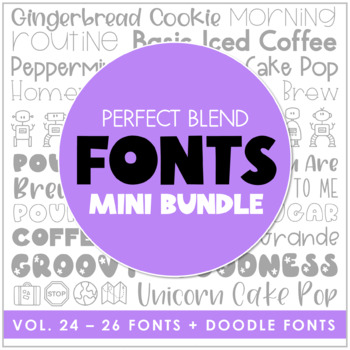 Preview of Perfect Blend Fonts: MINI BUNDLE VOL. 24-26