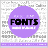 Perfect Blend Fonts: MINI BUNDLE VOL. 24-26