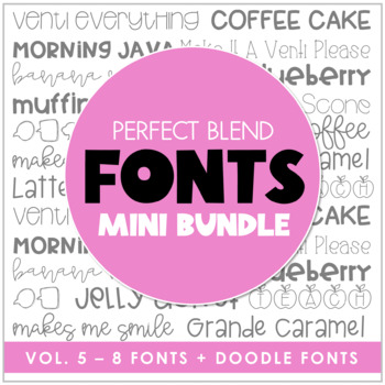 Preview of Perfect Blend Fonts: MINI BUNDLE VOL. 5-8