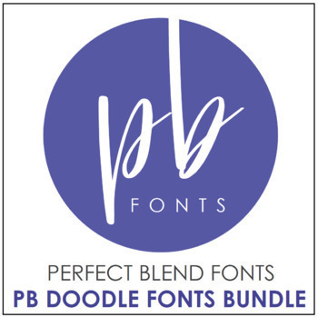 Preview of 50% OFF TODAY! Perfect Blend Fonts: Doodle Fonts