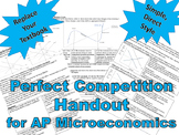 Perfect Competition - AP microeconomics handout