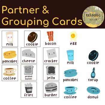 Partner Match Cards Freebie - Coffee Fueled Classroom