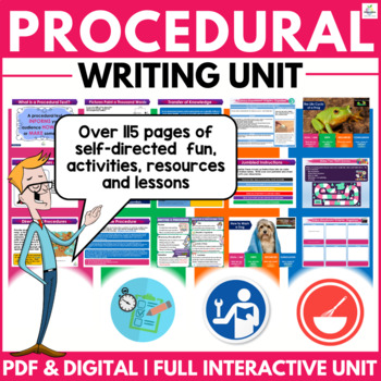 Preview of Procedural Text Writing Unit | Organizers | Prompts | Lessons | Digital & Print