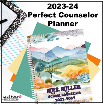 Preview of Perfect School Counselor Planner Binder - 2023-2024