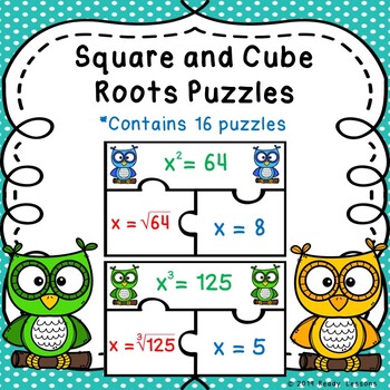 Preview of Perfect Square Roots and Cube Root Game Activity 8th Grade Math 8.EE.2