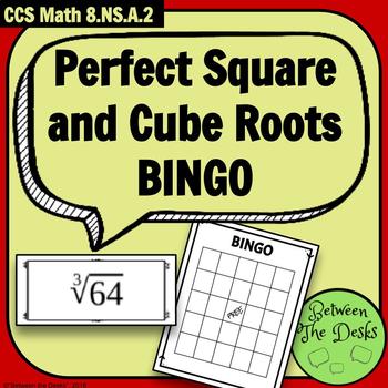 Preview of Perfect Square and Cube Roots BINGO
