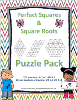 Preview of Perfect Squares & Square Roots Puzzle Pack
