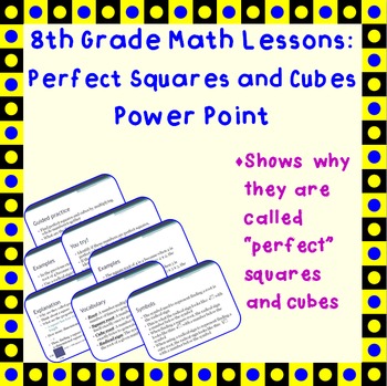 Preview of Perfect Squares and Cubes - A Power Point Lesson