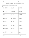 Perfect Squares and Cubes Quizzes