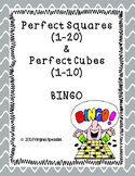 Perfect Squares and Perfect Cubes Bingo Game