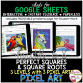 Perfect Squares and Square Roots Digital Resource Pixel Ar