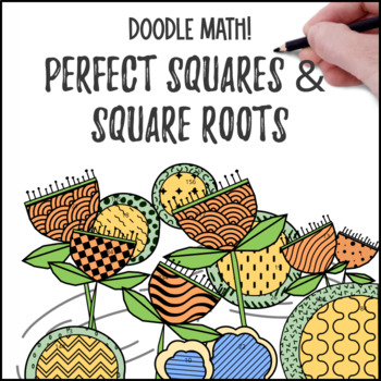 Preview of Perfect Squares and Square Roots | Doodle Math: Twist on Color by Number