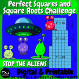 Perfect Squares and Square Roots Math Challenge STOP THE A