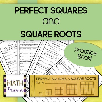 Preview of Perfect Squares and Square Roots Practice Book!